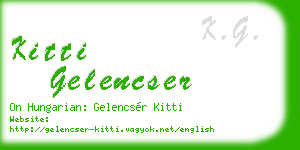 kitti gelencser business card